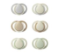 Tommee Tippee Lot de 6 tétines pour nouveau-né de 0 à 2 mois, couleurs douces, texture mate, design symétrique