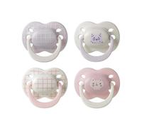 Tommee Tippee Sucette Ultimate Fit, 0-6 mois, Lot de 4, Tétine orthodontique pour bébés, Tétine symétrique, Silicone 100% sans BPA, Collection Club House