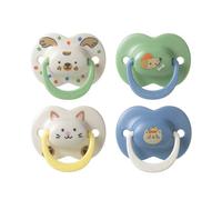 Tommee Tippee Sucette Ultimate Fit, 18-36 mois, Lot de 4, Tétine orthodontique pour bébés, Tétine symétrique, Silicone 100% sans BPA, Collection Club House