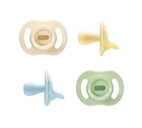 Tommee Tippee Sucette Ultra-légère Toujours en Place, 0-6 Mois, Lot de 4, Tétine Orthodontique, Conception Monobloc en Silicone