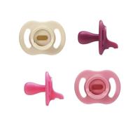 Tommee Tippee Sucette Ultra-légère Toujours en Place, 6-18 Mois, Lot de 4, Tétine Orthodontique, Conception Monobloc en Silicone