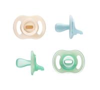 Tétine Tommee Tippee Sucette Ultra-Légère Toujours en Place Jour & Nuit, conception monobloc en silicone, 0-6m, lot de 4