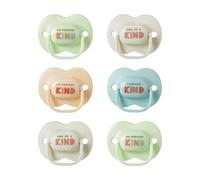 Tommee Tippee Sucettes Anytime, 0-6 Mois, Lot de 6, Forme Orthodontique Symétrique, Silicone sans BPA