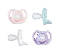 Tommee Tippee Sucettes Ultra-légères, 0-6 mois, lot de 4 sucettes monobloc sans BPA