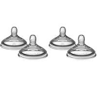 Tommee Tippee Tétines pour Biberon, Tétines pour Biberon Anti-colique Avancé, Débit Extra-lent, 0m, Imitant la Forme du Sein, Silicone Doux, lot de 4