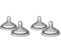 Tommee Tippee tétines pour biberon, Tétines pour biberon Anti-colique Avancé, imitant la forme du sein, silicone doux, débit rapide, 6 mois et plus, lot de 4