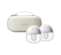 Tommee Tippee Tire-lait double portable, design mains libres, bride de 24 mm + 5 inserts, 4 modes et jusqu'à 9 niveaux d'aspiration, silencieux, léger, étui de voyage et rechargeable