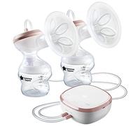 Tommee Tippee Tire-lait électrique double Made for Me, biberons inclus, 9 modes express, coussins de massage, tire-lait portable rechargeable par USB, aspiration puissante, silencieux