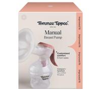 Tommee Tippee Tire-lait manuel, en silicone souple avec coussin de massage pétale, bride de 24 mm + 5 inserts pour un ajustement parfait, aspiration réglable en douceur, silencieux, léger et facile à