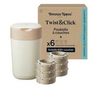 Tommee Tippee Twist & Click Coffret Poubelle à couches + 6 10.5m Recharges