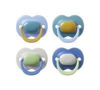 Tommee Tippee Ultimate Fit Lot de 4 tétines orthodontiques pour bébés de 18 à 36 mois, couleurs bloquées, tétine symétrique, trous d'aération, 100% silicone sans BPA, sans danger pour le