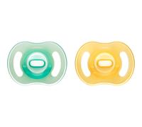 Tommee Tippee Ultra Light Night tétine Yellow/ Green 0-6m 2 pcs