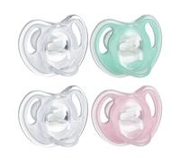 Tommee Tippee Sucettes Ultra-légères, 0-6 mois, lot de 4 sucettes monobloc sans BPA