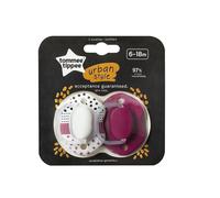 Tommee Tippee - Lot de 2 sucettes 6-18mois - Coloris rose/blanc
