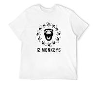 TOMMUP 12 Monkeys Inspired by Twelve Monkeys Printed T-Shirt White XXL