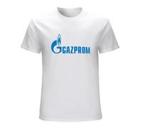 TOMMUP Unisex T-Shirt Gazprom Russian Oil White XL