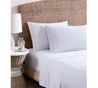 Tommy Bahama | Collection Bio | Parure de lit - 100% Coton, certifiée Bio, Ultra Douce et Respirante, s'adoucit à Chaque Lavage, Grand lit, Blanc