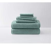 Tommy Bahama | Collection Northern Pacific | Lot de 6 Serviettes de Toilette décoratives de qualité hôtelière et Spa, absorbantes et résistantes à la décoloration, 6 pièces, Bleu Baie