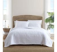 Tommy Bahama Costa Sera Collection Couvre-lit Doux et Respirant, pré-lavé pour Plus de Douceur, lit Double/Grand lit, Blanc