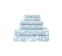 Tommy Bahama - Ensemble de Serviettes, Articles Essentiels de Bain luxueusement Doux et absorbants, 100% Coton Teint en Fil, certifié Oeko-Tex (Bleu Hibiscus ombré, 6 pièces)