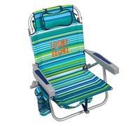Tommy Bahama Lot de 2 chaises de plage 5 positions, y compris à plat (rayures vertes)