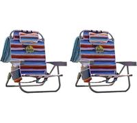 Tommy Bahama Lot de 2 chaises de Plage en Aluminium (Coucher de Soleil Tropical)
