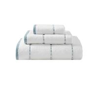 Tommy Bahama Lot de 3 Serviettes de Bain en Coton Doux, très absorbantes et de Poids Moyen (Bleu uni Ridley)