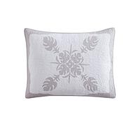 Tommy Bahama | Molokai Collection | Taie d'oreiller - 100% Coton, literie Douce et Respirante avec Fermeture à enveloppe, pré-lavée pour Plus de Douceur, Standard, Gris