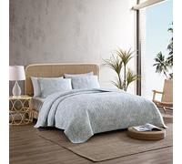 Tommy Bahama | Palmday Collection | Quilt Set - 100% Cotton, Lightweight & Breathable Bedding, Pre-Washed for Added Softness, King, Light Blue