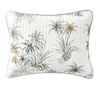 Tommy Bahama Parure de lit 100% Coton avec Fermeture à enveloppe, prélavée pour Plus de Douceur, Bleu Palmier sérénité/Blanc cassé/Vert 68,6 x 53,3 cm