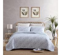 Tommy Bahama Parure de lit 100 pièces légère et Respirante, réversible et idéale pour Toutes Les Saisons, pré-lavée pour Plus de Douceur, Coton, Bleu/Blanc, Grand lit