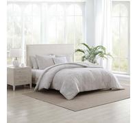 Tommy Bahama - Parure de lit 8 pièces pour très Grand lit, Couette et Drap en Coton avec taie d'oreiller en Bonus, décoration d'intérieur d'inspiration Tropicale (Art of Palms Beige, très Grand lit)