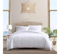 Tommy Bahama Parure de lit en Coton Doux avec taies d'oreiller Assorties, Poids Moyen et idéal pour Toutes Les Saisons, Blanc, très Grand lit