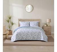 Tommy Bahama - Parure de lit King Size réversible en Coton avec taies d'oreiller Assorties, décoration d'intérieur d'inspiration côtière (Stylo et Palmier à Encre, Bleu Marine, très Grand lit)