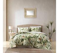 Tommy Bahama Parure de lit Ultra Douce 100% Coton avec taies d'oreiller et Cache-sommier Assortis, 100% Coton, Vert/Blanc cassé/Orange, Grand lit