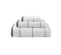 Tommy Bahama Ridley Lot de 3 Serviettes de Bain en Coton Doux, très absorbantes et de Poids Moyen, Gris uni