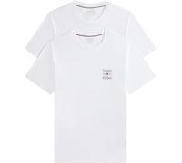 Tommy Hilfiger Lot de 2 t-Shirts pour Homme, Motif Graphique Reg Tees MW0MW45091 S/S, Multicolore (Blanc/Blanc), M