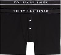 Tommy Hilfiger 2p Button Fly Boxer Um0um03879, Pink (Black/Black), S Homme