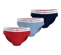 Tommy Hilfiger 3P Brief UM0UM02764 Culottes, Multicolore (Fierce Red/Well Water/Anchor Blue), S Homme