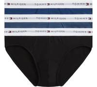 Tommy Hilfiger 3p Brief Um0um03875 Slip, Black (Blk/Blu JN/AG Sea), S Homme