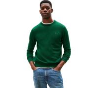 Tommy Hilfiger 5BTUAMW0MW28046 MQ8 Pull à col Rond en Coton et Cachemire Vert