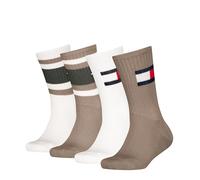 Tommy Hilfiger 8719965009202 TH KIDS SOCK 4P FLAG & SPORT STRIPE ECOM, camel, 39-42