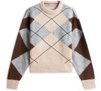 Tommy Hilfiger Alpaca Blend Argyle Argyle Legacy Brown/mid Grey Heather Taille: M-L | Pulls Outlet | Femme | Gris