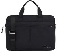 Tommy hilfiger - AM0AM12215 - Sacoche pour Ordinateur Homme Signature Computer Bag Déperlante, Noir (Black), Taille Unique