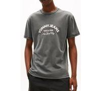 Tommy Hilfiger Arch Logo Textured T-shirt Black Taille: S | T-shirts avec imprimés Outlet | Homme | Le Noir