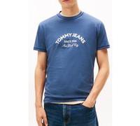 Tommy Hilfiger Arch Logo Textured T-shirt Dark Night Navy Taille: XXL | T-shirts avec imprimés Outlet | Homme | Le Noir
