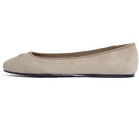 Tommy Hilfiger Ballerines Femme Hardware en Daim, Beige (Coastal Taupe), 41