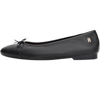 Tommy Hilfiger Ballerines Femme Toe Cap en Cuir, Noir (Black), 37