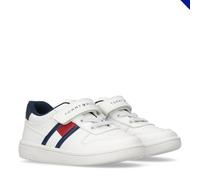 Tommy Hilfiger Baskets à Lacets avec Fermeture à Scratch, Skyler, Blanc/Bleu, 22