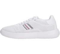 Tommy Hilfiger Baskets à Semelle Cuvette Homme Modern Knit avec Logo Imprimé, Blanc (White), 40